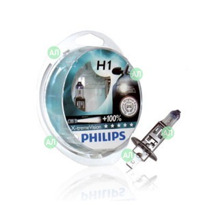 Галогеновые лампы Philips H1 X-Treme Vision (+100%) - 12258XV