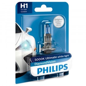 Галогеновые лампы Philips H1 DiamondVision - 12258DVB1 (блистер)
