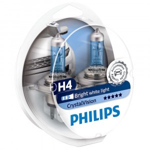 Комплект галогеновых ламп Philips H4 CrystalVision - 12342CVSM (пласт. бокс)