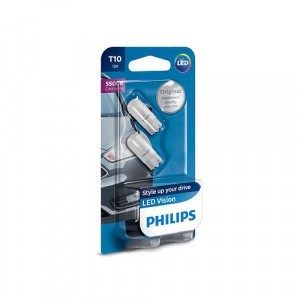 Philips W5W Vision LED - 127916000KB2 (хол. белый)