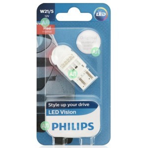 Светодиоды Philips W21/5W Vision LED - 12835REDB1