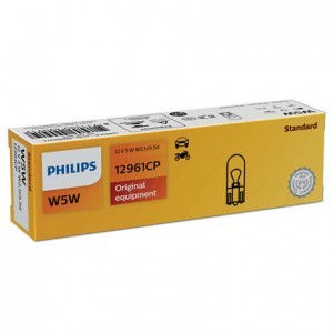 Галогеновые лампы Philips W5W Standard Vision - 12961CP#10 (сервис. упак.)