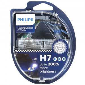 Галогеновые лампы Philips H7 RacingVision GT200 - 12972RGTS2 (пласт. бокс)