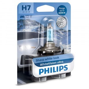Галогеновая лампа Philips H7 WhiteVision Ultra - 12972WVUB1 (блистер)