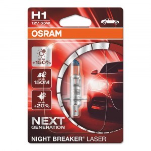 Галогеновые лампы Osram H1 Night Breaker Laser Next Generation - 64150NL-01B (блистер)
