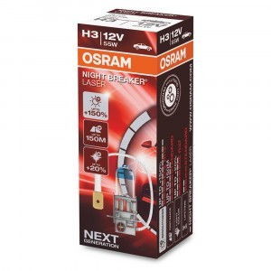 Галогеновые лампы Osram H3 Night Breaker Laser Next Generation - 64151NL (карт. короб.)