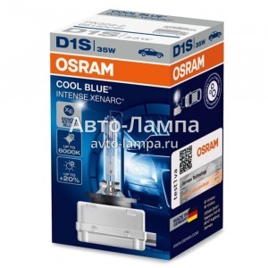 Штатные ксеноновые лампы Osram D1S Cool Blue Intense (+20%) - 66140CBI (карт. короб.)