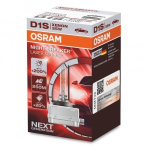 Штатная ксеноновая лампа Osram D1S Xenarc Night Breaker Laser (+200%) - 66140XNL (карт. короб.)