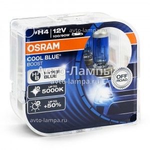 Комплект галогеновых ламп Osram H4 Cool Blue Boost - 62193CBB-HCB