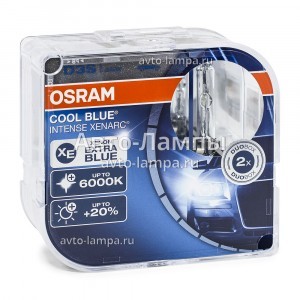 Штатные ксеноновые лампы Osram D3S Cool Blue Intense (+20%) - 66340CBI-HCB (2 лампы)