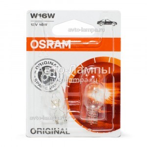 Галогеновые лампы Osram W16W Original Line - 921-02B (блистер)