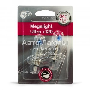 Комплект галогеновых ламп General Electric H1 Megalight Ultra +120% - 50310NU-98266 (блистер)