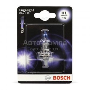 Галогеновая лампа Bosch H1 Gigalight Plus 120 - 1 987 301 108 (блистер)