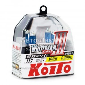 Комплект галогеновых ламп Koito H7 WhiteBeam III - P0755W