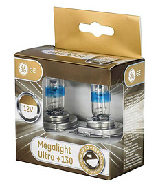 Галогеновые лампы General Electric Megalight Ultra +130%