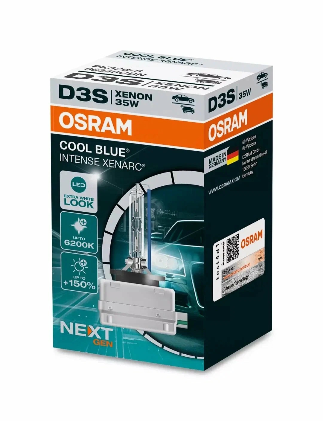 Штатные ксеноновые лампы Osram Xenarc Cool Blue Intense Next Gen