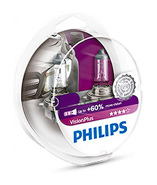 Галогеновые лампы Philips VisionPlus (+60%)
